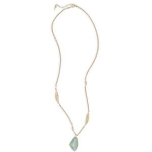 Chloe And Isabel Gilded Reeds Aventurine Pendant NWT